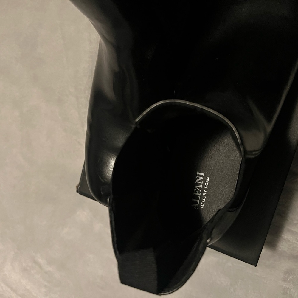 Alfani Black Ankle Booties Minimalist Design